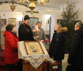 Члены Совета Республики Беларусь посетили строящийся храм Покрова Пресвятой Богородицы в Озерицкой Слободе